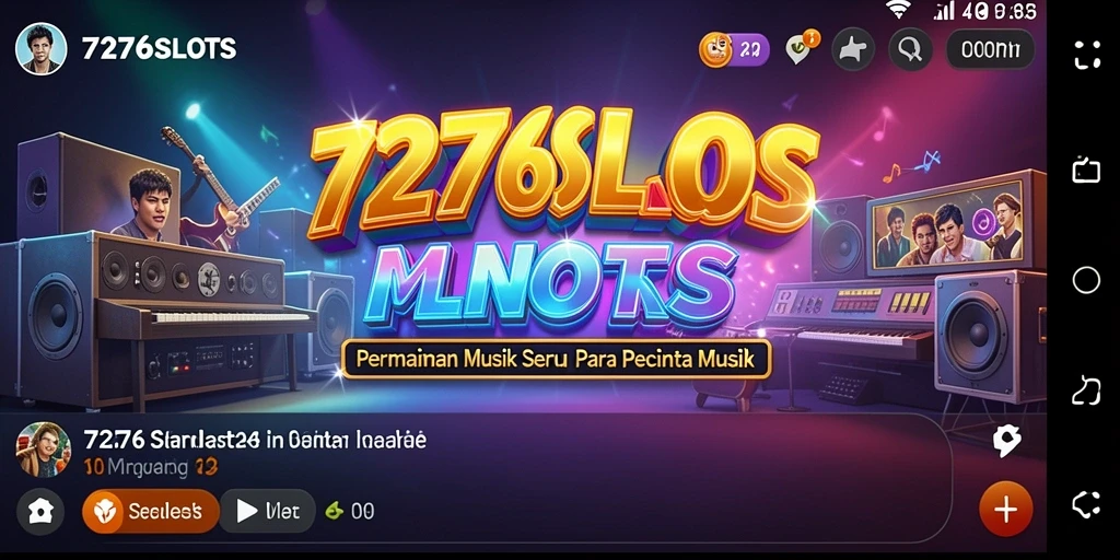 Tampilan gameplay menarik dalam 7276SLOTS dengan berbagai pilihan lagu.