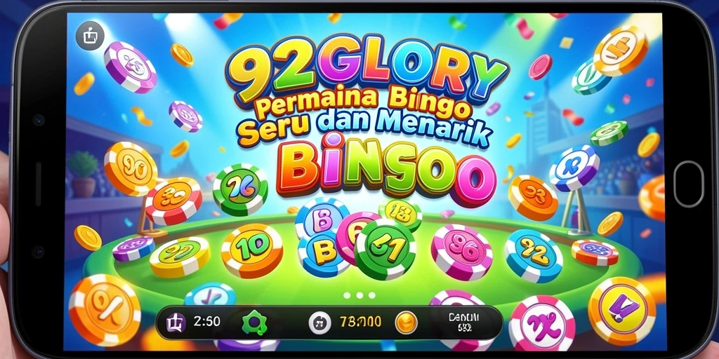 Tampilan gameplay 92GLORY yang menarik dalam permainan Bingo.