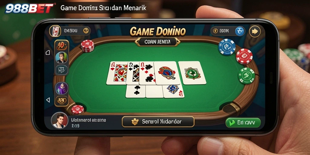 Screenshot gameplay Domino yang menarik di 988BET.