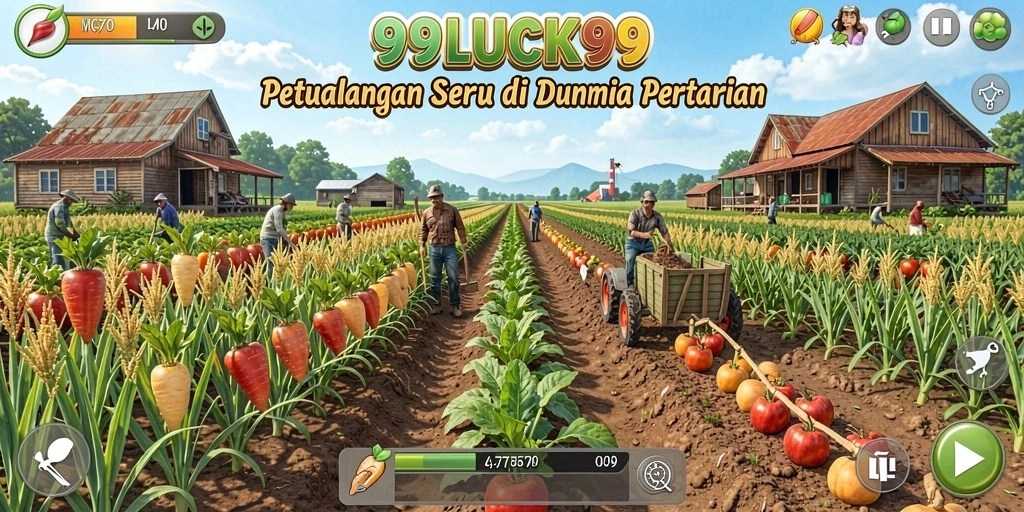 Tampilan gameplay seru di dunia pertanian 99LUCK99.