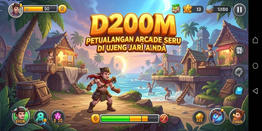 Menampilkan gameplay seru dan colorful dari D200M.