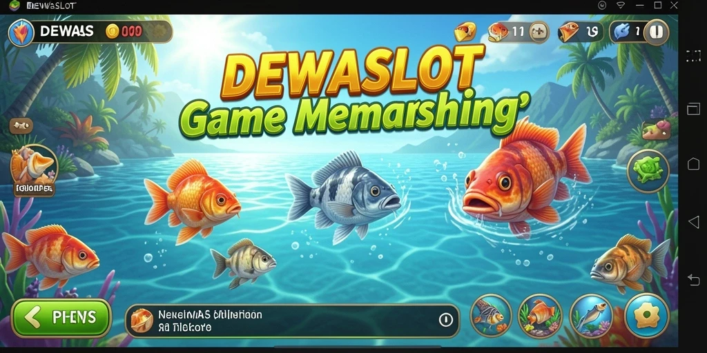 Tampilan gameplay <strong>DEWASLOT</strong> menunjukkan suasana memancing yang menarik.