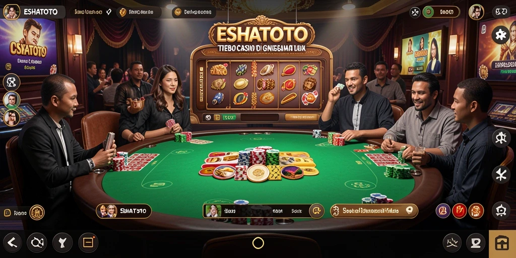 Gameplay Live Casino yang interaktif dengan dealer langsung.