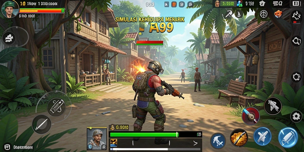 Tampilan gameplay menarik dari FA99 yang menunjukkan interaksi karakter.