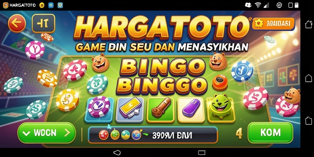 Tampilan gameplay HARGATOTO yang penuh aksi Bingo.