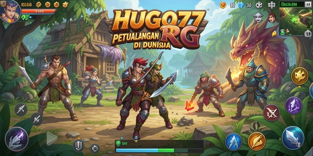 Screenshot gameplay RPG HUGO77 yang menampilkan aksi seru dan eksplorasi.