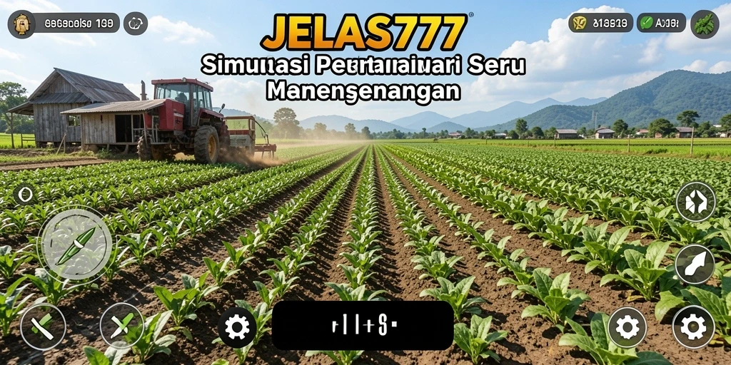 Gameplay menarik dalam JELAS777 dengan desain pertanian yang indah.