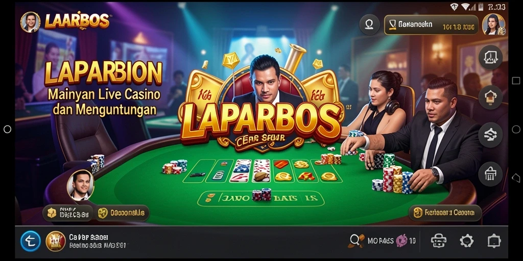Screenshot gameplay LAPARBOS yang menunjukkan permainan Live Casino yang seru.