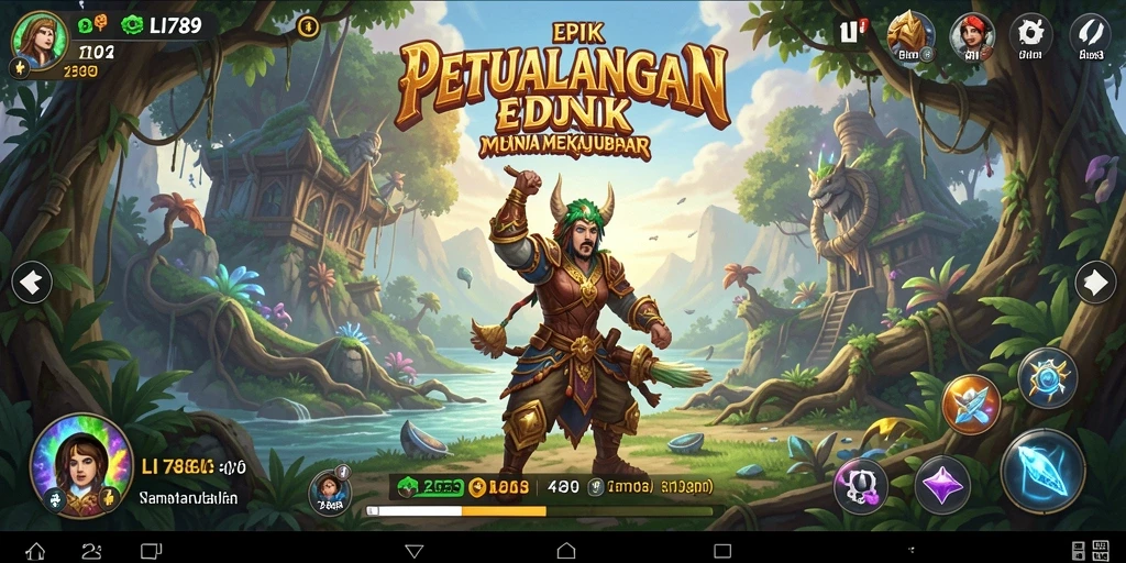 Tampilan menarik dari gameplay LI789 dalam dunia petualangan yang luas.