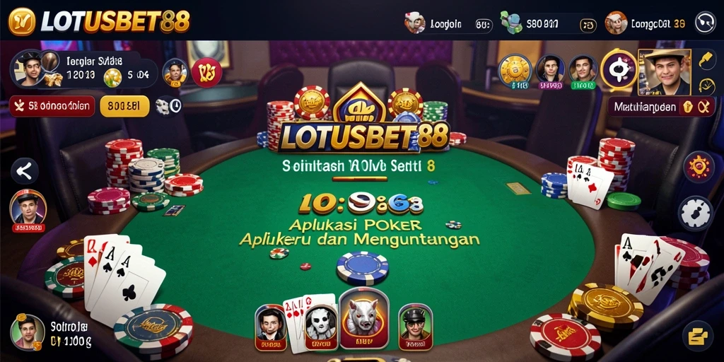 Screenshot LOTUSBET88 menampilkan gameplay menarik dan atmosfer Poker yang mendebarkan.