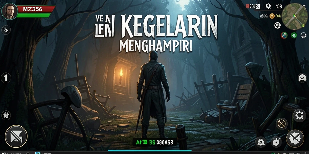 Tampilan gameplay menegangkan dari MZ356 saat berhadapan dengan hantu.