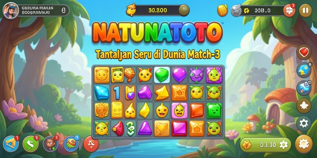 Gameplay seru NATUNATOTO dengan banyak level menantang.