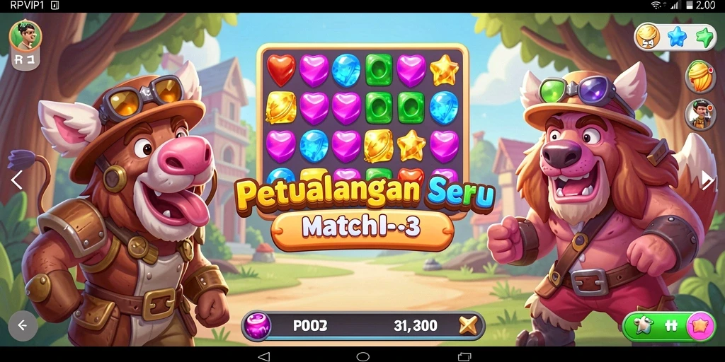 Screenshot utama menampilkan gameplay seru dan menantang dalam RPVIP1.