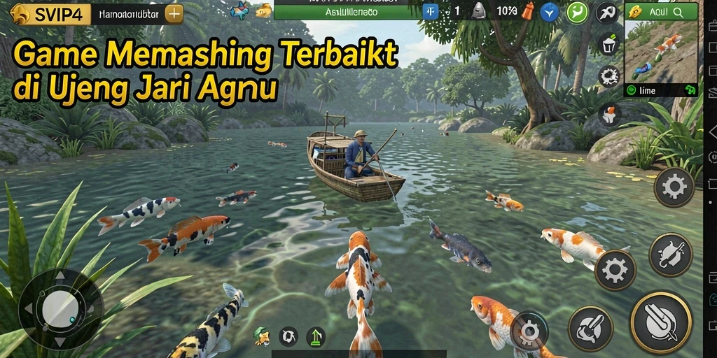 Screenshot SVIP4 menampilkan aksi memancing yang mendebarkan.