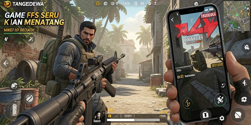 Tangkapan layar TANGANDEWA menampilkan aksi seru dalam pertempuran FPS.